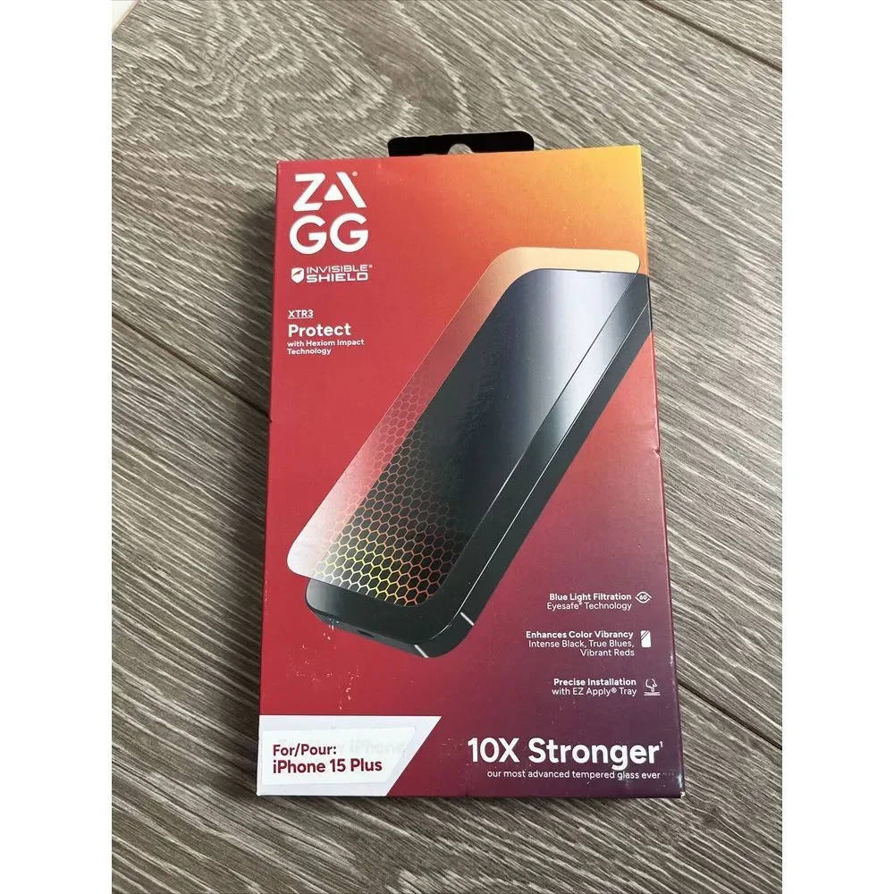 ZAGG Invisible‎ Shield Phone Protection Clear 15 Plus Tempered Glass Screen I